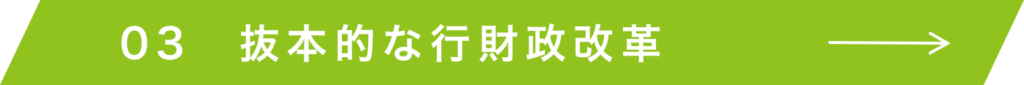 抜本的な行政改革